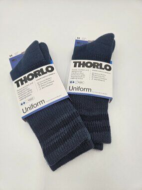 STEAL!!🔥NWT Thorlo TWO PAIRS Over-Calf Uniform Socks-Postal Blue-Size M/Unisex